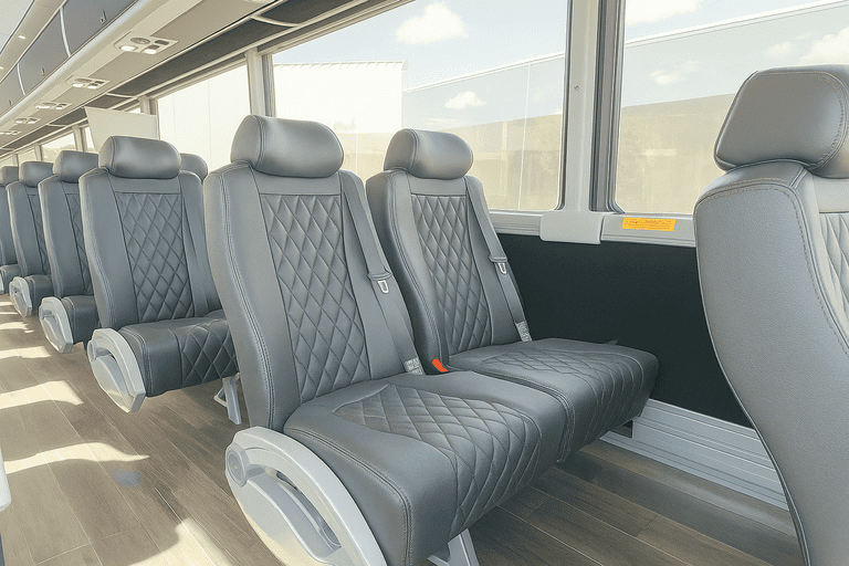 interior of Coach Bus palm desert charter bus